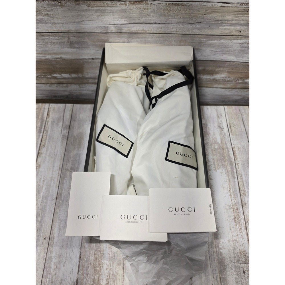 Gucci Tennis 1977 Low Top Sneakers Off White GG Mignon Canvas Web Stripe 11 READ - Picture 16 of 16